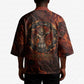 Maahes Kimono Ancient Egyptian Fiery Red Flame - Roaring Lion Head - African Pride