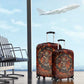 Maahes Luggage Cover Ancient Egyptian Fiery Red Flame - Roaring Lion Head - African Pride