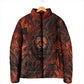 Maahes Padded Jacket Ancient Egyptian Fiery Red Flame - Roaring Lion Head - African Pride