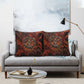Maahes Pillow Cover Ancient Egyptian Fiery Red Flame - Roaring Lion Head - African Pride