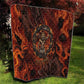 Maahes Quilt Ancient Egyptian Fiery Red Flame - Roaring Lion Head - African Pride
