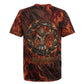 Maahes Rugby Jersey Ancient Egyptian Fiery Red Flame - Roaring Lion Head - African Pride