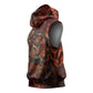Maahes Sleeveless Hoodie Ancient Egyptian Fiery Red Flame - Roaring Lion Head - African Pride