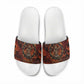 Maahes Slide Sandals Ancient Egyptian Fiery Red Flame - Roaring Lion Head - African Pride