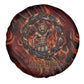 Maahes Spare Tire Cover Ancient Egyptian Fiery Red Flame - Roaring Lion Head - African Pride