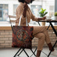 Maahes Tote Bag Ancient Egyptian Fiery Red Flame - Roaring Lion Head - African Pride