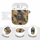 Maahes Ancient Egyptian AirPods Case Geometric Pattern Winged Lion Deity, and Sacred Lotus Motif - African Pride
