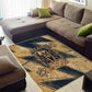 Maahes Ancient Egyptian Area Rug Geometric Pattern Winged Lion Deity, and Sacred Lotus Motif - African Pride