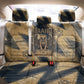 Maahes Ancient Egyptian Back Car Seat Cover Geometric Pattern Winged Lion Deity, and Sacred Lotus Motif - African Pride