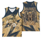 Maahes Ancient Egyptian Basketball Jersey Geometric Pattern Winged Lion Deity, and Sacred Lotus Motif - African Pride