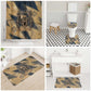 Maahes Ancient Egyptian Bathroom Set Geometric Pattern Winged Lion Deity, and Sacred Lotus Motif - African Pride