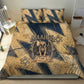 Maahes Ancient Egyptian Bedding Set Geometric Pattern Winged Lion Deity, and Sacred Lotus Motif - African Pride