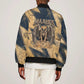Maahes Ancient Egyptian Bomber Jacket Geometric Pattern Winged Lion Deity, and Sacred Lotus Motif - African Pride