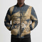 Maahes Ancient Egyptian Bomber Puffer Jacket Geometric Pattern Winged Lion Deity, and Sacred Lotus Motif - African Pride