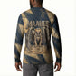 Maahes Ancient Egyptian Button Sweatshirt Geometric Pattern Winged Lion Deity, and Sacred Lotus Motif