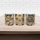 Maahes Ancient Egyptian Ceramic Mug Geometric Pattern Winged Lion Deity, and Sacred Lotus Motif - African Pride