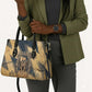 Maahes Ancient Egyptian Leather Bag Geometric Pattern Winged Lion Deity, and Sacred Lotus Motif - African Pride