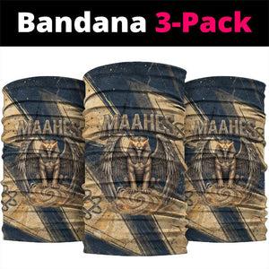 Maahes Ancient Egyptian Neck Gaiter Geometric Pattern Winged Lion Deity, and Sacred Lotus Motif - African Pride