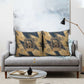 Maahes Ancient Egyptian Pillow Cover Geometric Pattern Winged Lion Deity, and Sacred Lotus Motif - African Pride