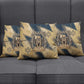 Maahes Ancient Egyptian Pillow Cover Geometric Pattern Winged Lion Deity, and Sacred Lotus Motif - African Pride