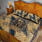 Maahes Ancient Egyptian Quilt Bed Set Geometric Pattern Winged Lion Deity, and Sacred Lotus Motif - African Pride