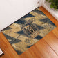 Maahes Ancient Egyptian Rubber Doormat Geometric Pattern Winged Lion Deity, and Sacred Lotus Motif - African Pride