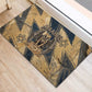 Maahes Ancient Egyptian Rubber Doormat Geometric Pattern Winged Lion Deity, and Sacred Lotus Motif - African Pride