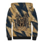 Maahes Ancient Egyptian Sherpa Hoodie Geometric Pattern Winged Lion Deity, and Sacred Lotus Motif - African Pride