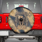Maahes Ancient Egyptian Spare Tire Cover Geometric Pattern Winged Lion Deity, and Sacred Lotus Motif - African Pride