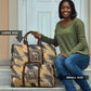 Maahes Ancient Egyptian Travel Bag Geometric Pattern Winged Lion Deity, and Sacred Lotus Motif - African Pride