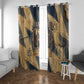 Maahes Ancient Egyptian Window Curtain Geometric Pattern Winged Lion Deity, and Sacred Lotus Motif - African Pride