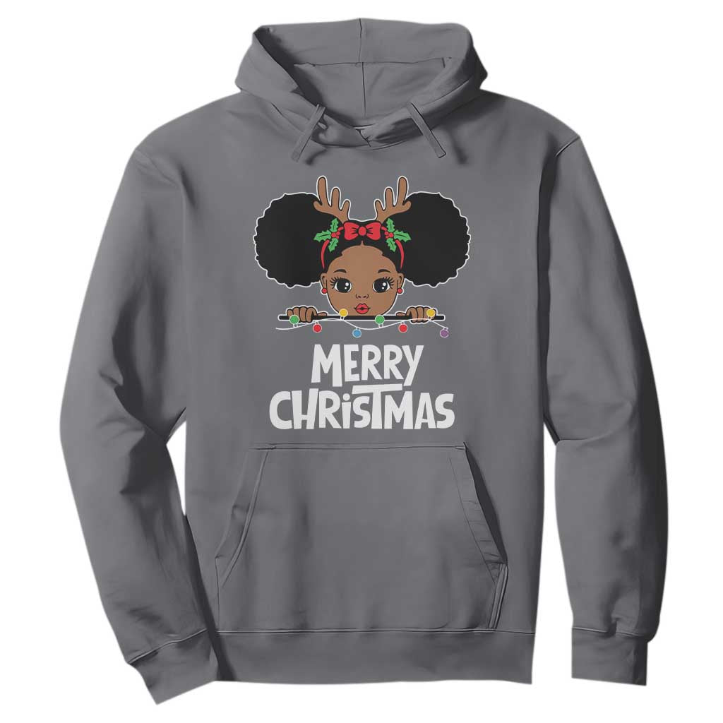 African American Christmas Hoodie Cute Black Girl Kids Merry Christmas
