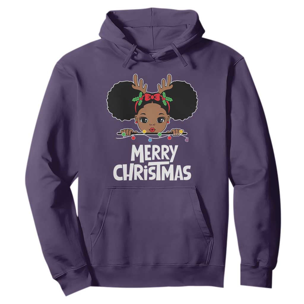 African American Christmas Hoodie Cute Black Girl Kids Merry Christmas