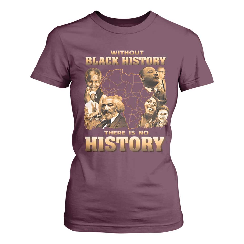 African Pride T Shirt For Women Without Black History There Is No History