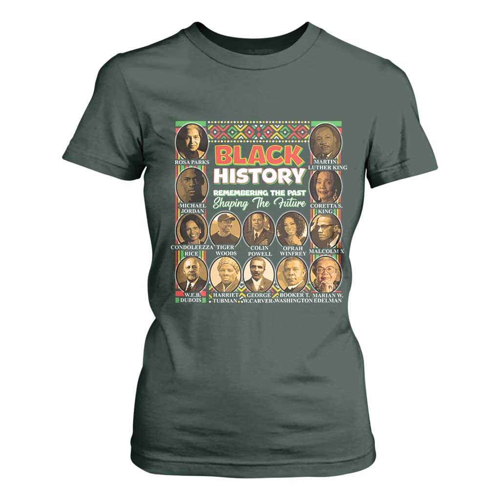 Black History Month T Shirt For Women Remembering The Past Shaping The Future