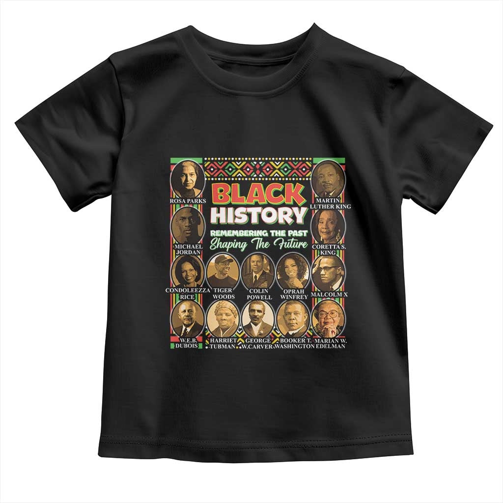 Black History Month Toddler T Shirt Remembering The Past Shaping The Future