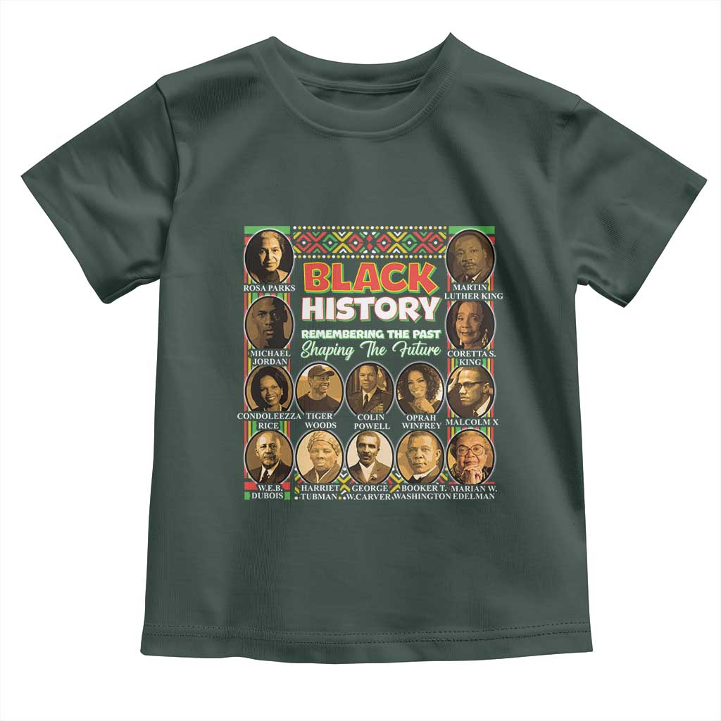 Black History Month Toddler T Shirt Remembering The Past Shaping The Future