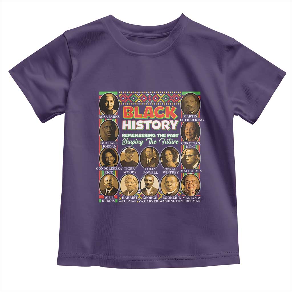 Black History Month Toddler T Shirt Remembering The Past Shaping The Future