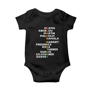 Black History Leaders Baby Onesie Martin Malcolm Harriet Obama