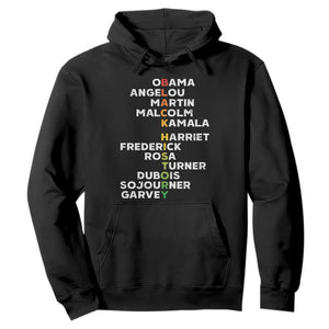 Black History Leaders Hoodie Martin Malcolm Harriet Obama