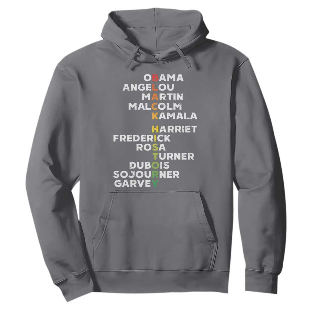 Black History Leaders Hoodie Martin Malcolm Harriet Obama