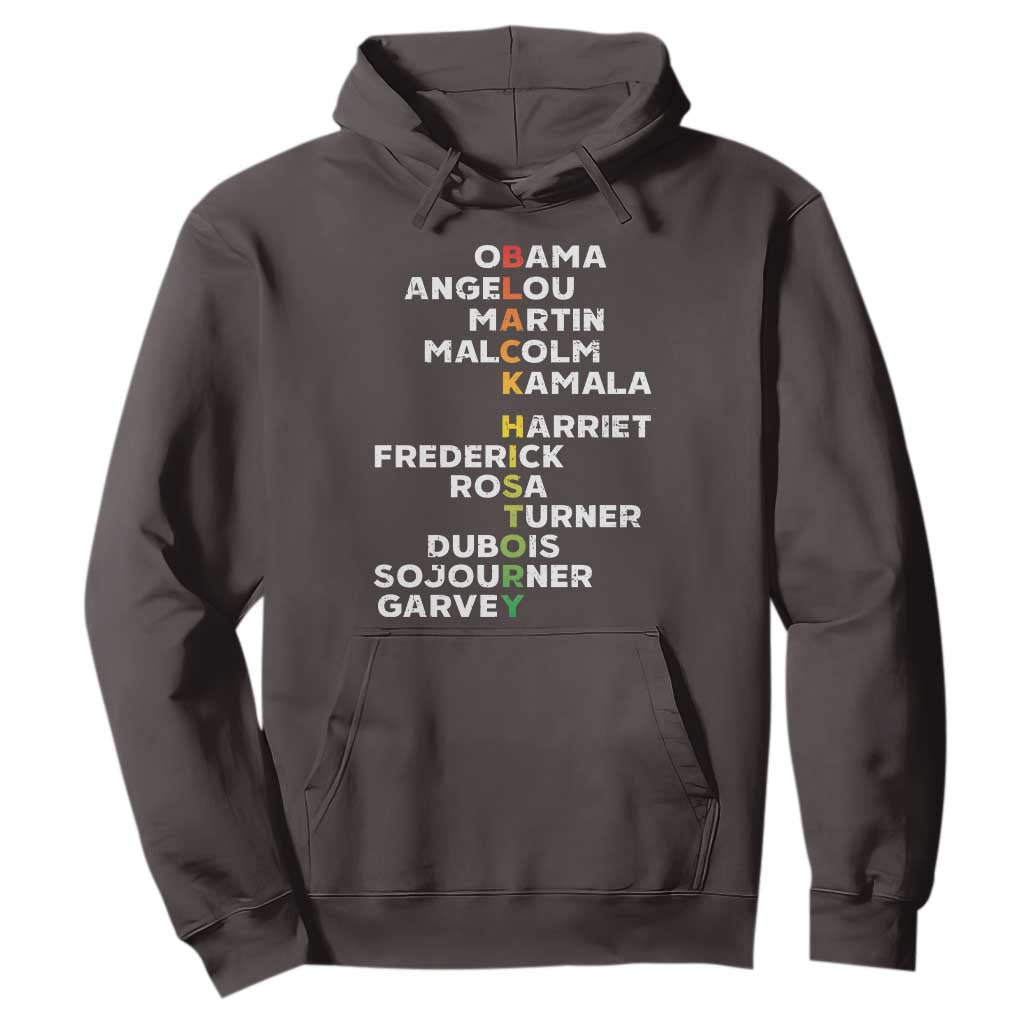 Black History Leaders Hoodie Martin Malcolm Harriet Obama