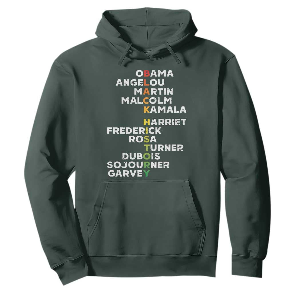 Black History Leaders Hoodie Martin Malcolm Harriet Obama