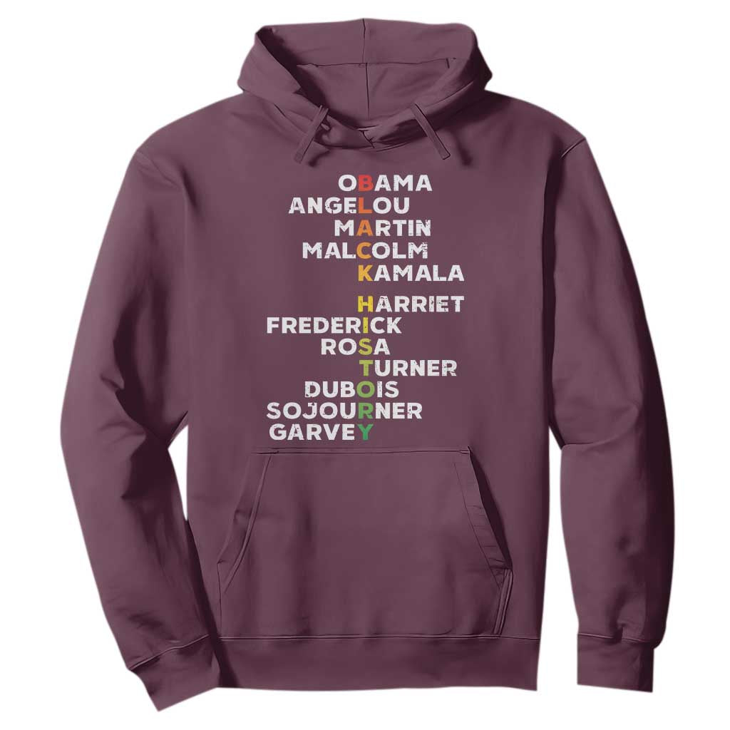Black History Leaders Hoodie Martin Malcolm Harriet Obama