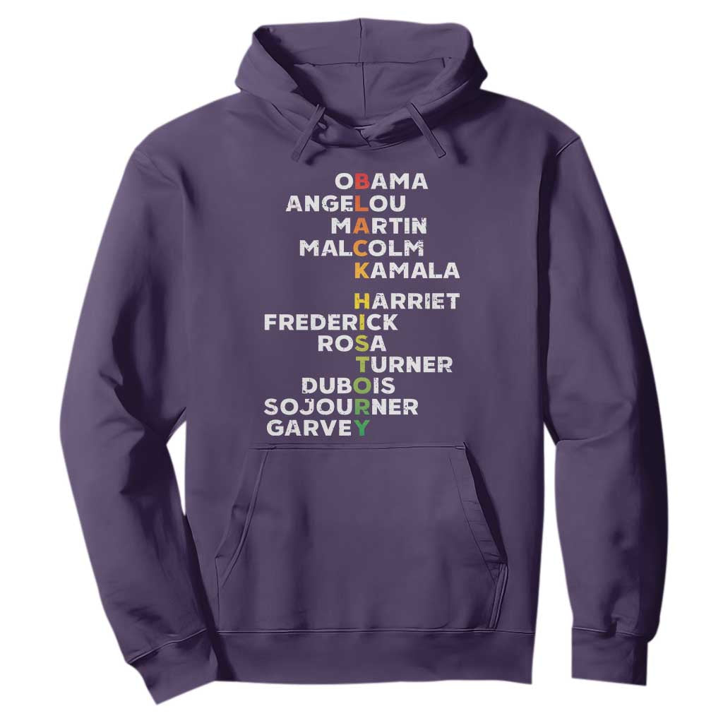 Black History Leaders Hoodie Martin Malcolm Harriet Obama