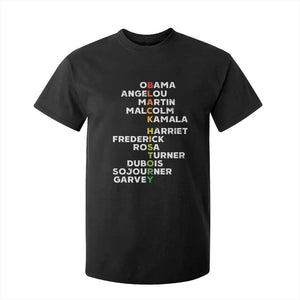 Black History Leaders T Shirt For Kid Martin Malcolm Harriet Obama