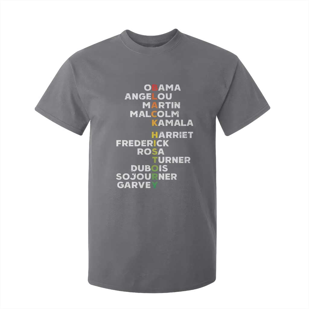 Black History Leaders T Shirt For Kid Martin Malcolm Harriet Obama