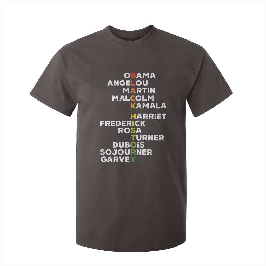 Black History Leaders T Shirt For Kid Martin Malcolm Harriet Obama