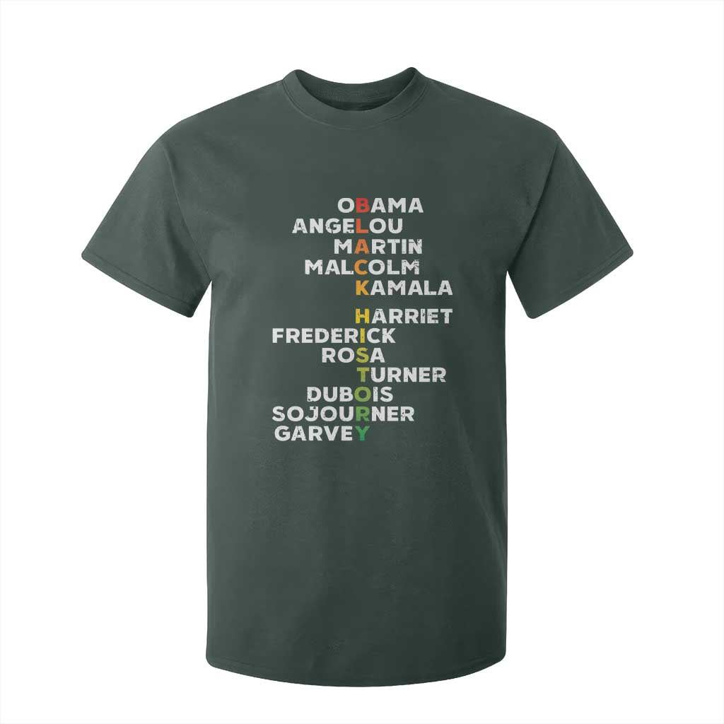 Black History Leaders T Shirt For Kid Martin Malcolm Harriet Obama