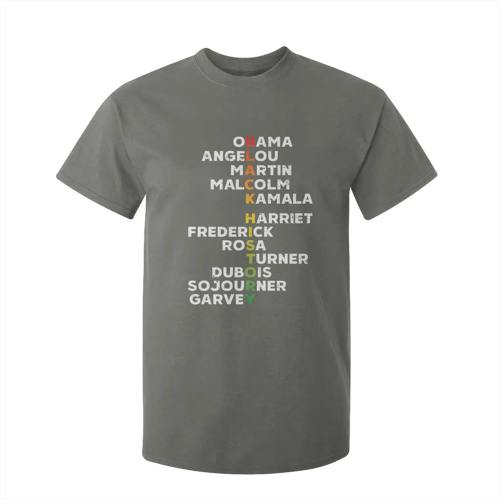 Black History Leaders T Shirt For Kid Martin Malcolm Harriet Obama